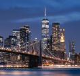 The Brooklyn Bridge and the Manhattan Skyline